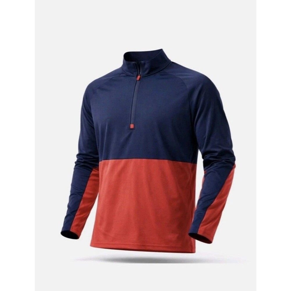 RLX Ralph Lauren Golf Quarter Zip Pullover Navy Red Lightweight Men’s XL NWT